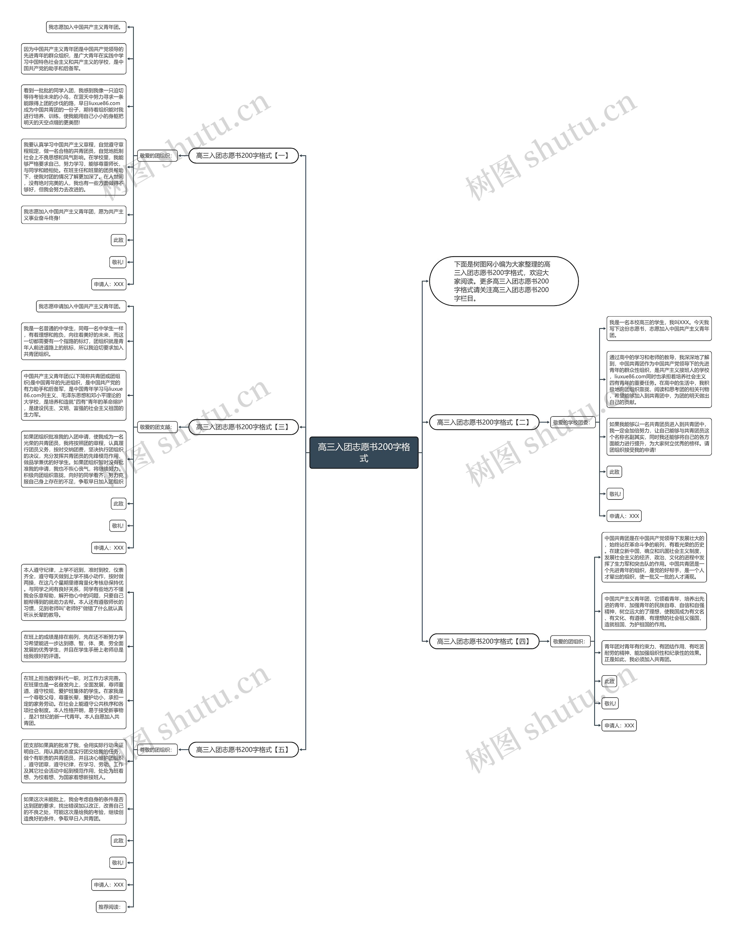 高三入团志愿书200字格式思维导图