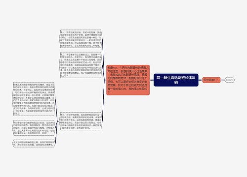 高一新生竞选副班长演讲稿