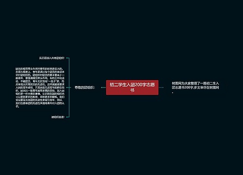 初二学生入团200字志愿书