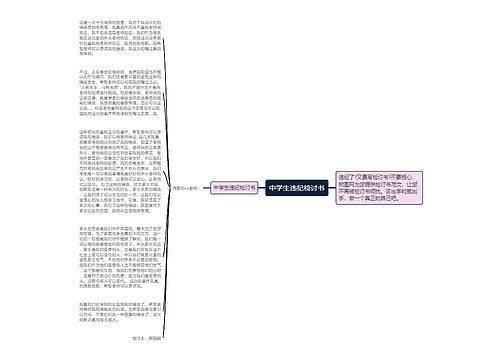 中学生违纪检讨书