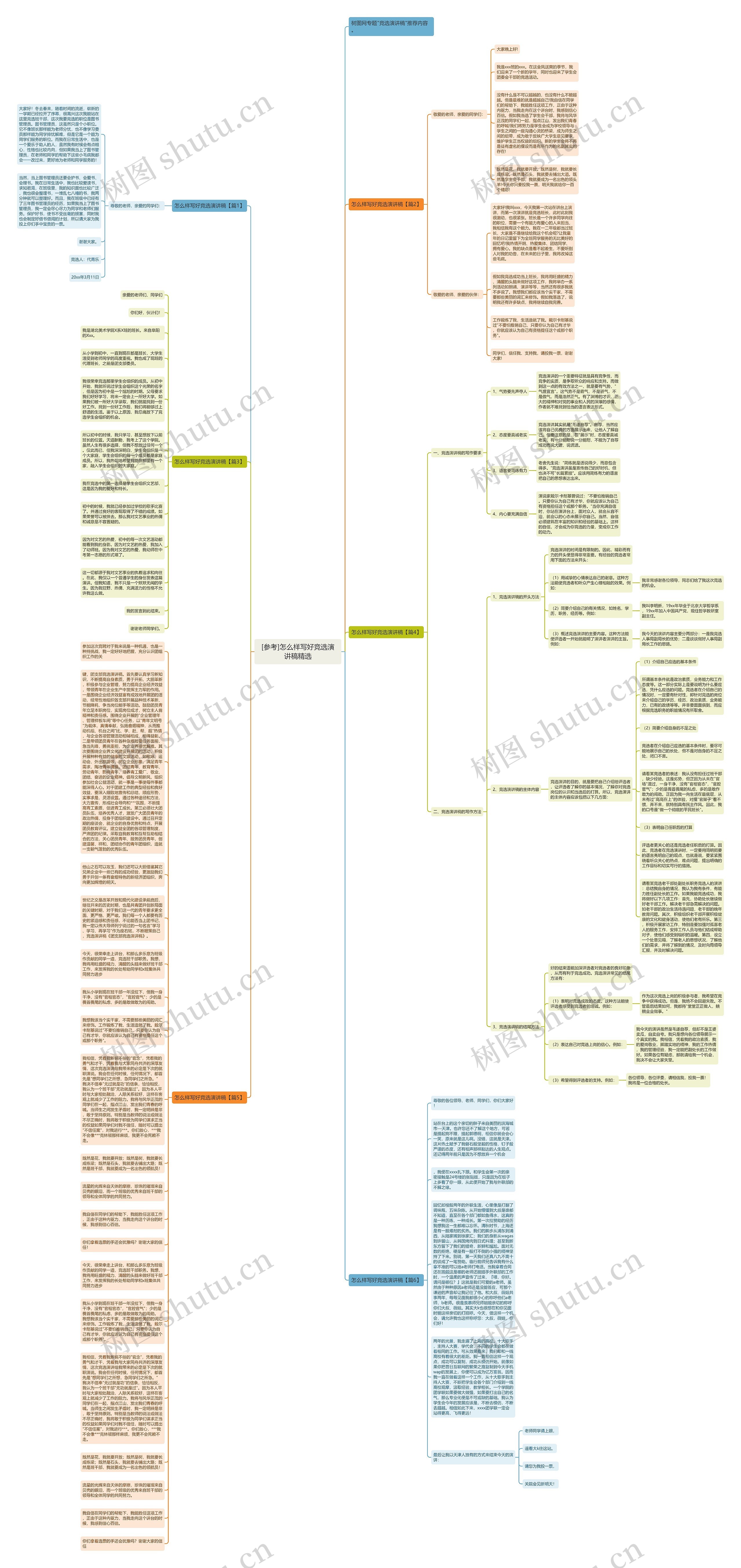 [参考]怎么样写好竞选演讲稿精选思维导图
