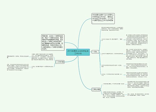 2015年高中上半年学生会工作计划