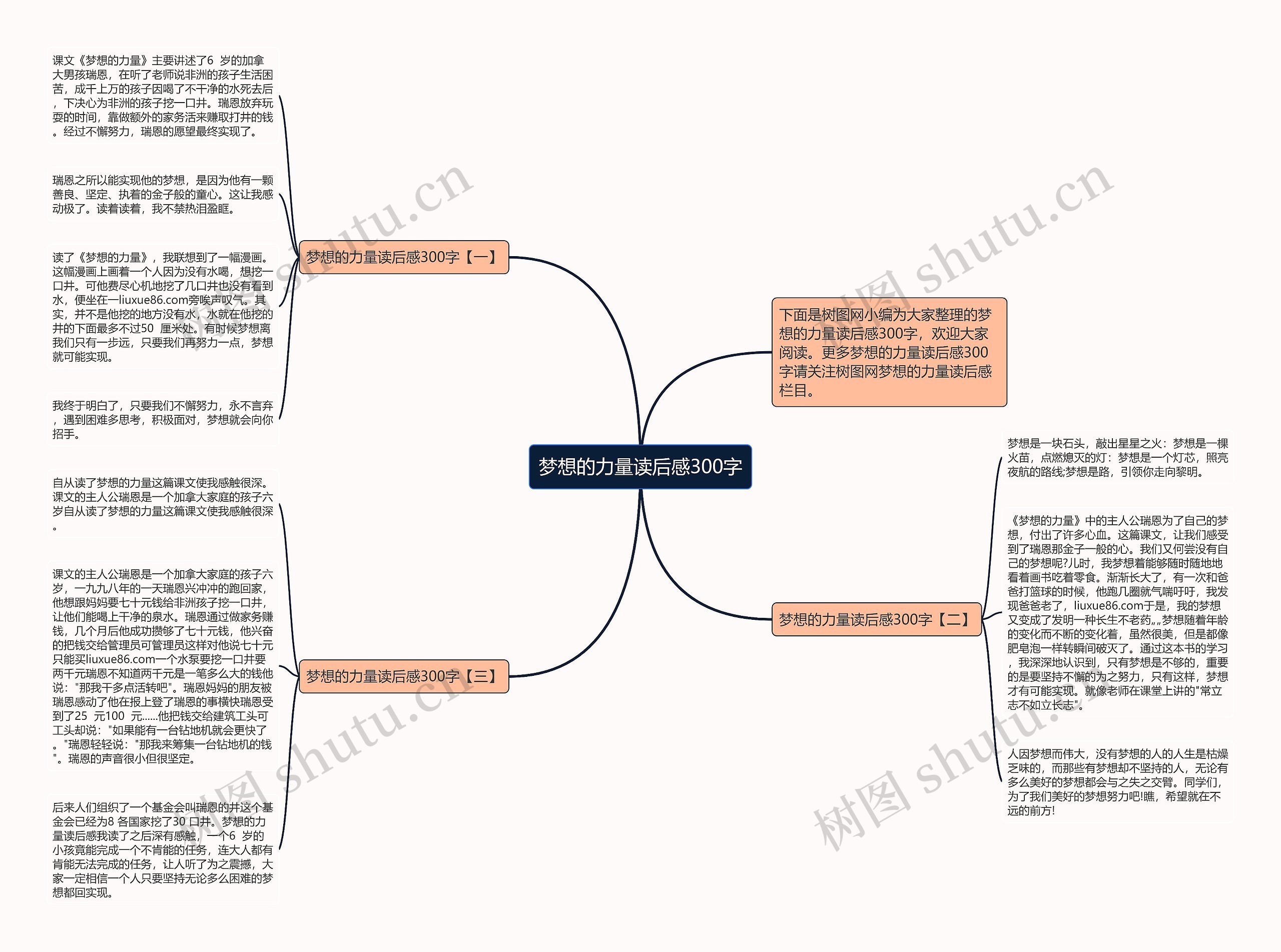 梦想的力量读后感300字思维导图