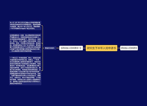 研究生下半年入党申请书