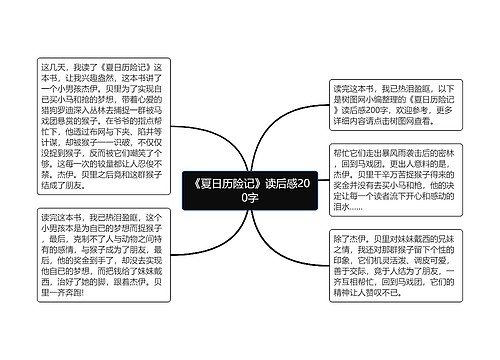 《夏日历险记》读后感200字