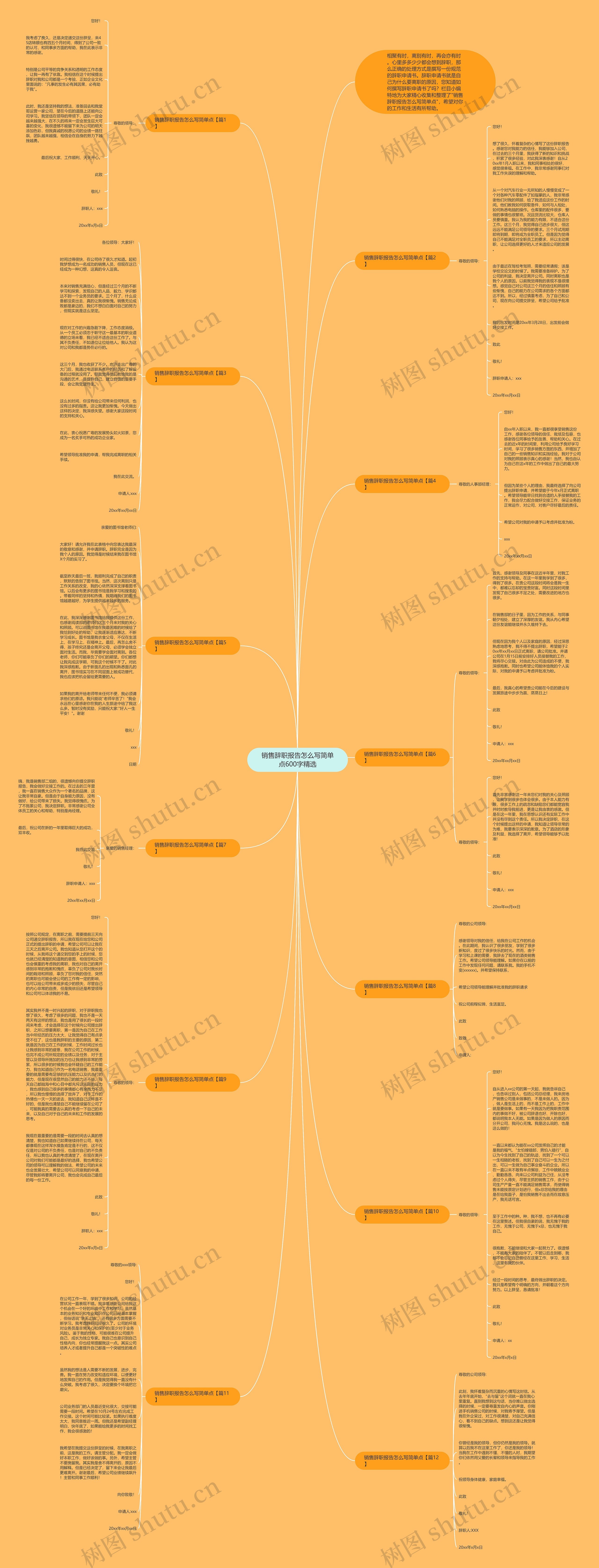 销售辞职报告怎么写简单点600字精选思维导图