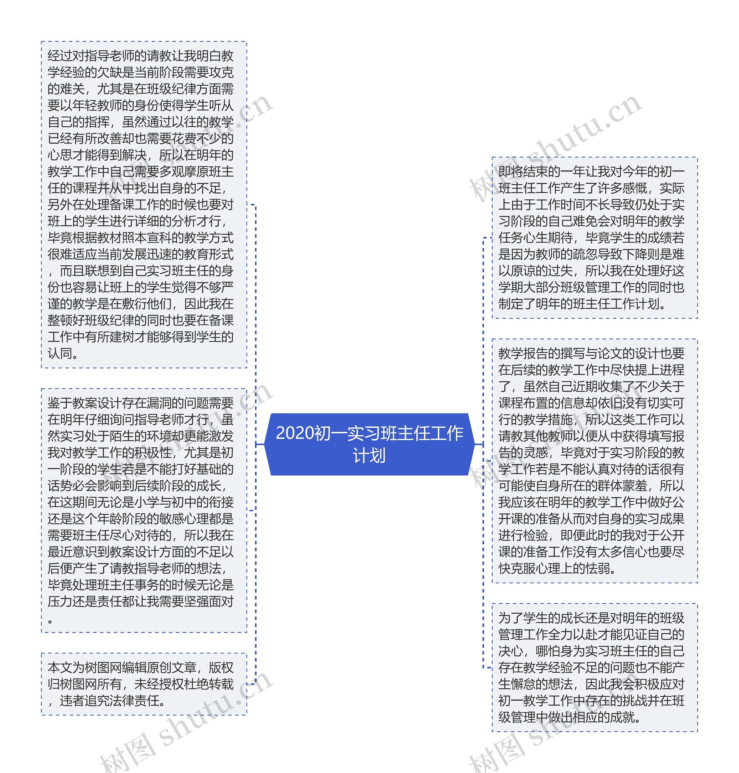 2020初一实习班主任工作计划