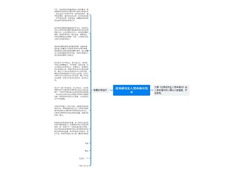 优秀研究生入党申请书范本