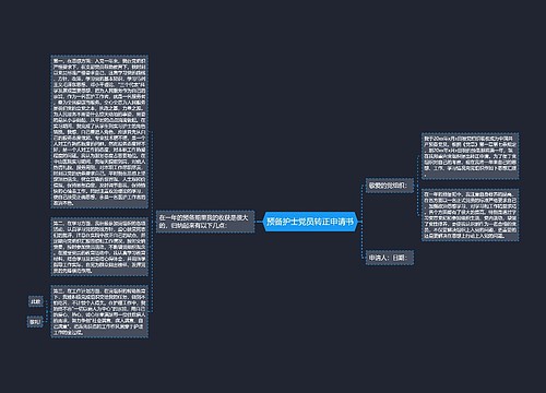 预备护士党员转正申请书
