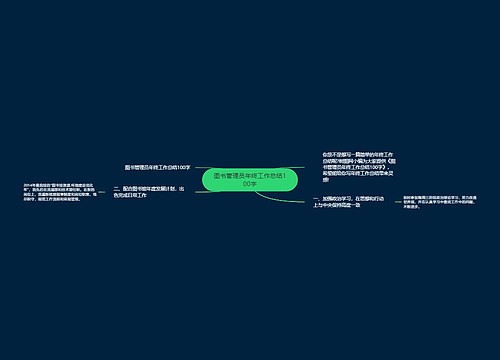 图书管理员年终工作总结100字