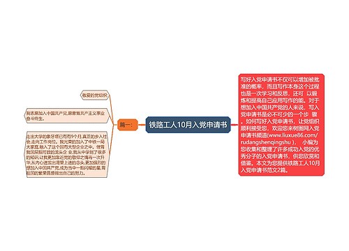 铁路工人10月入党申请书