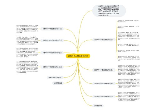 建筑师个人简历自我评价