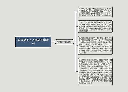 公司某工人入党转正申请书