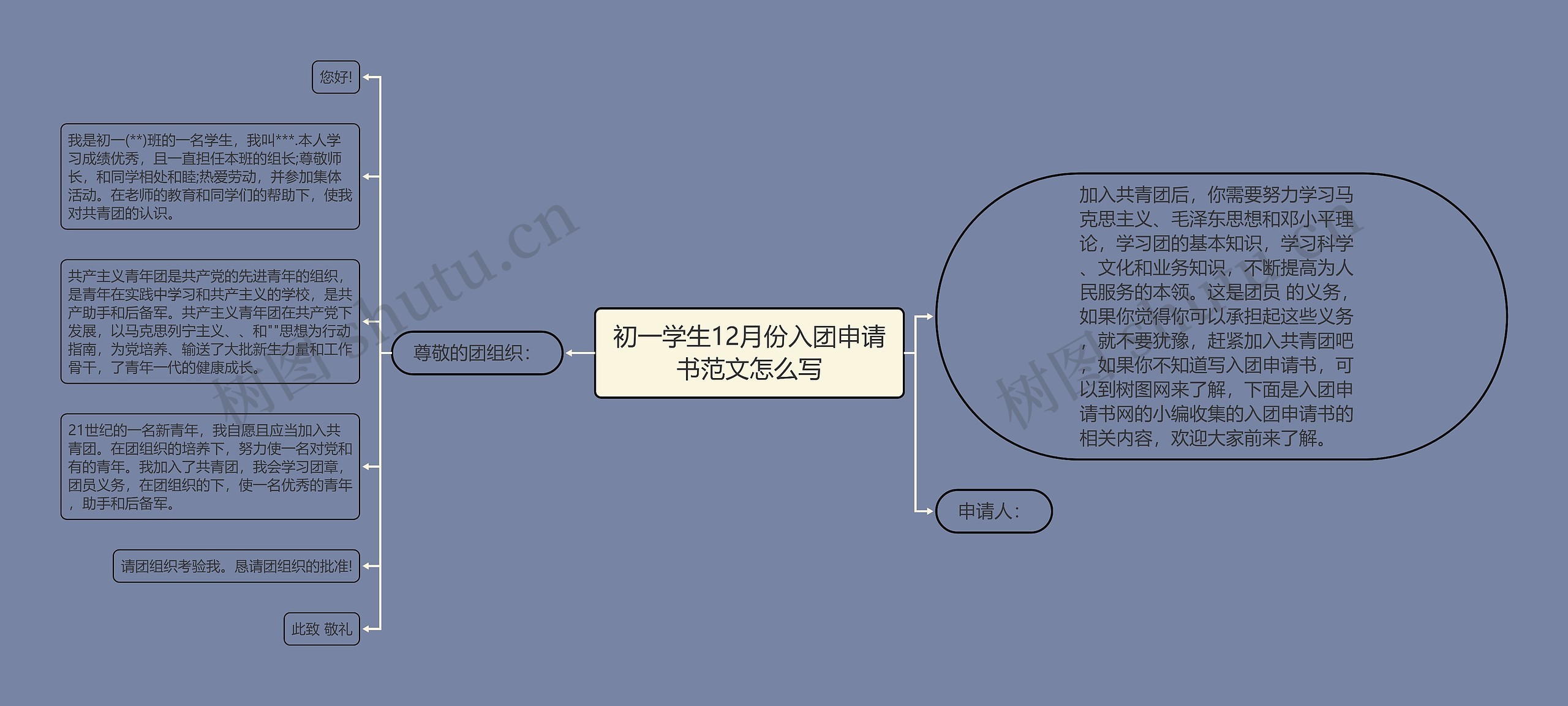 初一学生12月份入团申请书范文怎么写