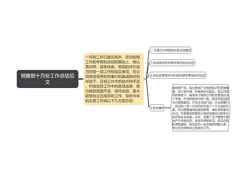 销售部十月份工作总结范文