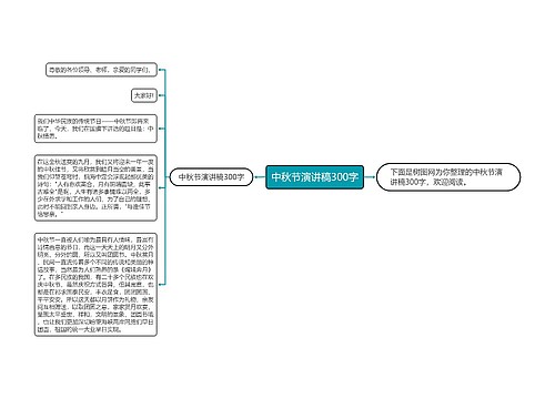 中秋节演讲稿300字