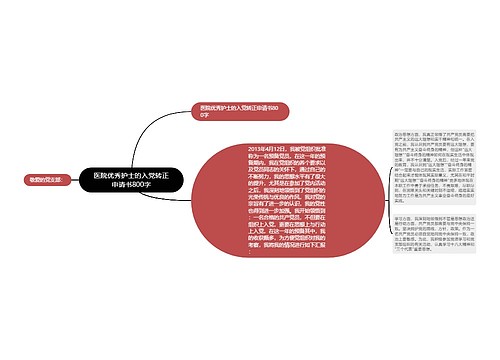 医院优秀护士的入党转正申请书800字