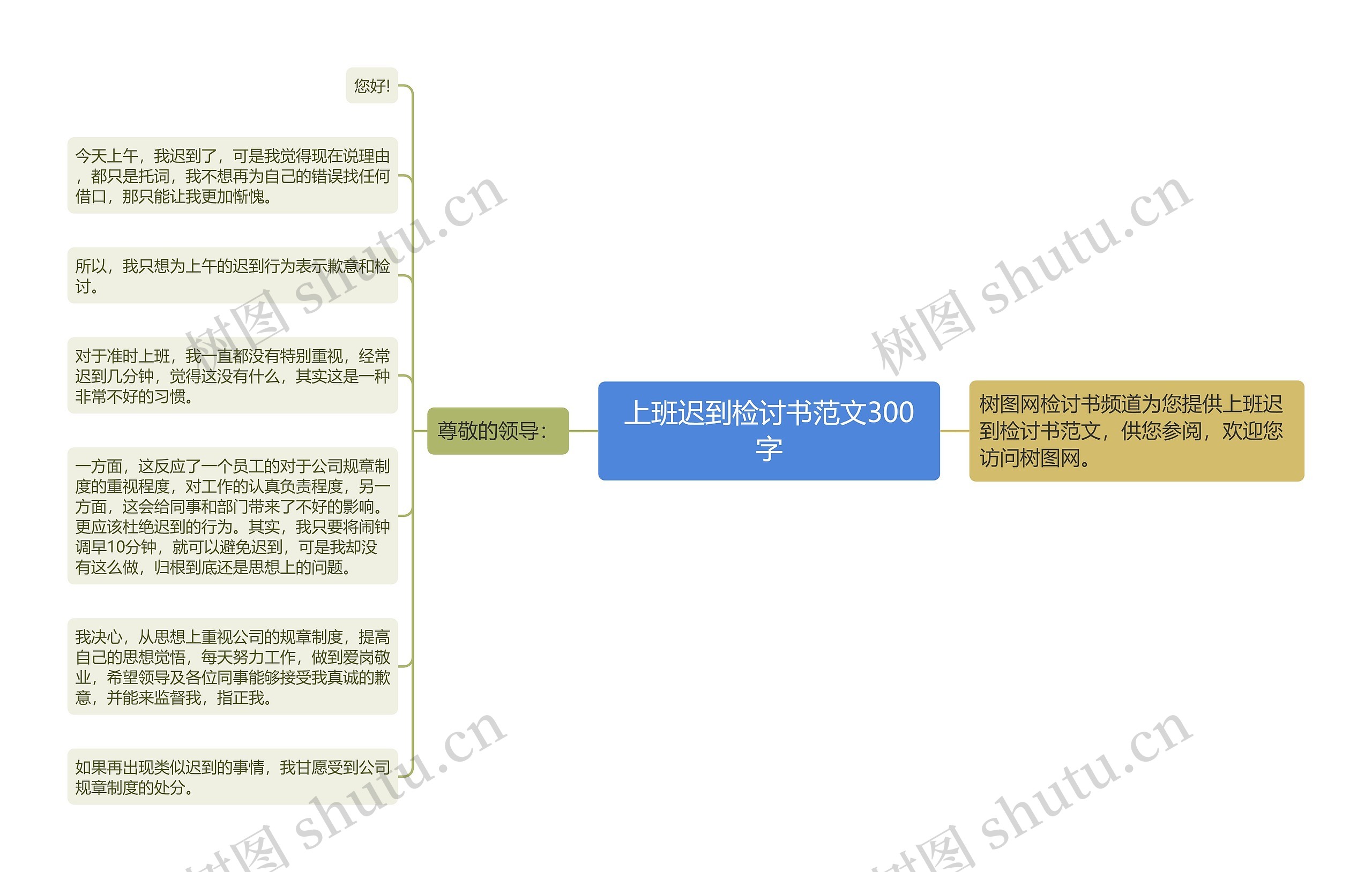 上班迟到检讨书范文300字