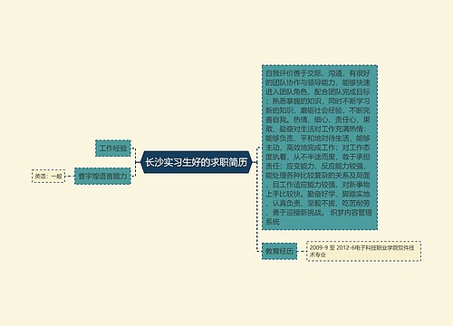 长沙实习生好的求职简历