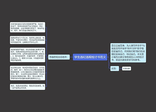 学生违纪违规检讨书范文