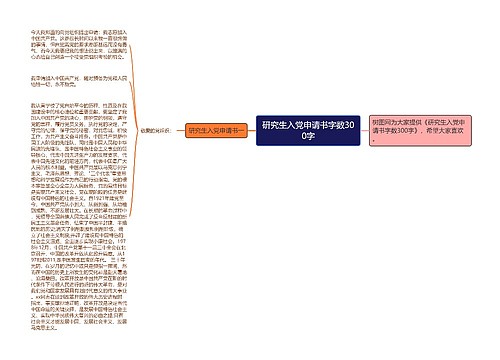 研究生入党申请书字数300字