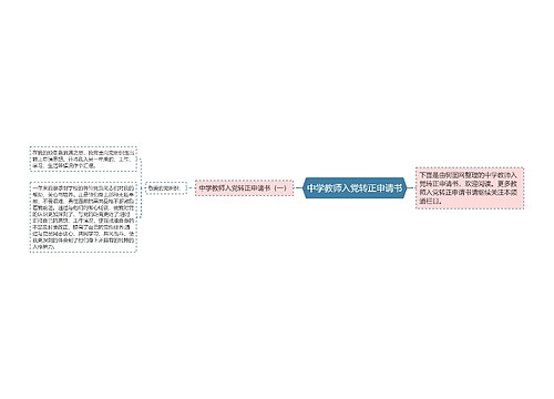 中学教师入党转正申请书