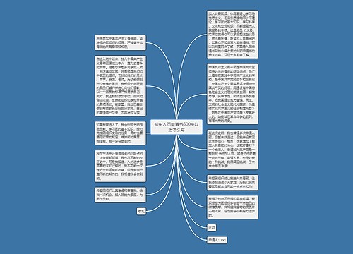 初中入团申请书600字以上怎么写