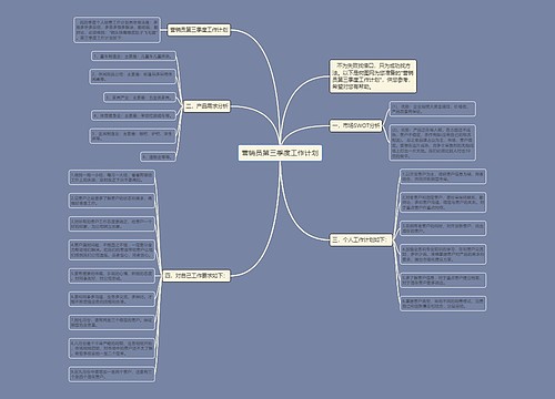 营销员第三季度工作计划