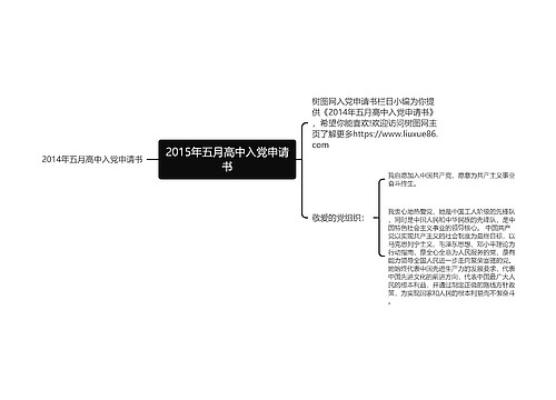 2015年五月高中入党申请书