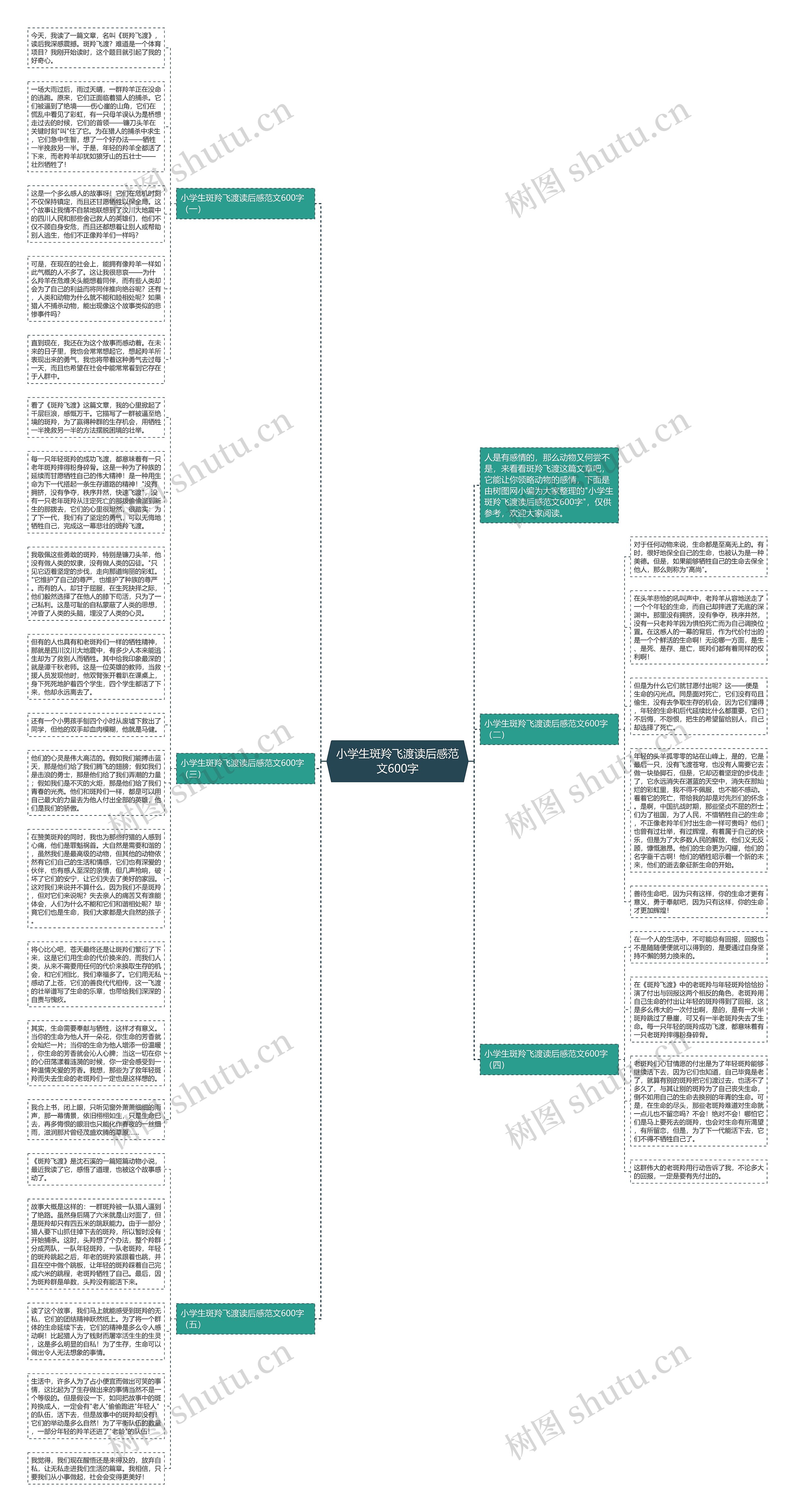 小学生斑羚飞渡读后感范文600字思维导图