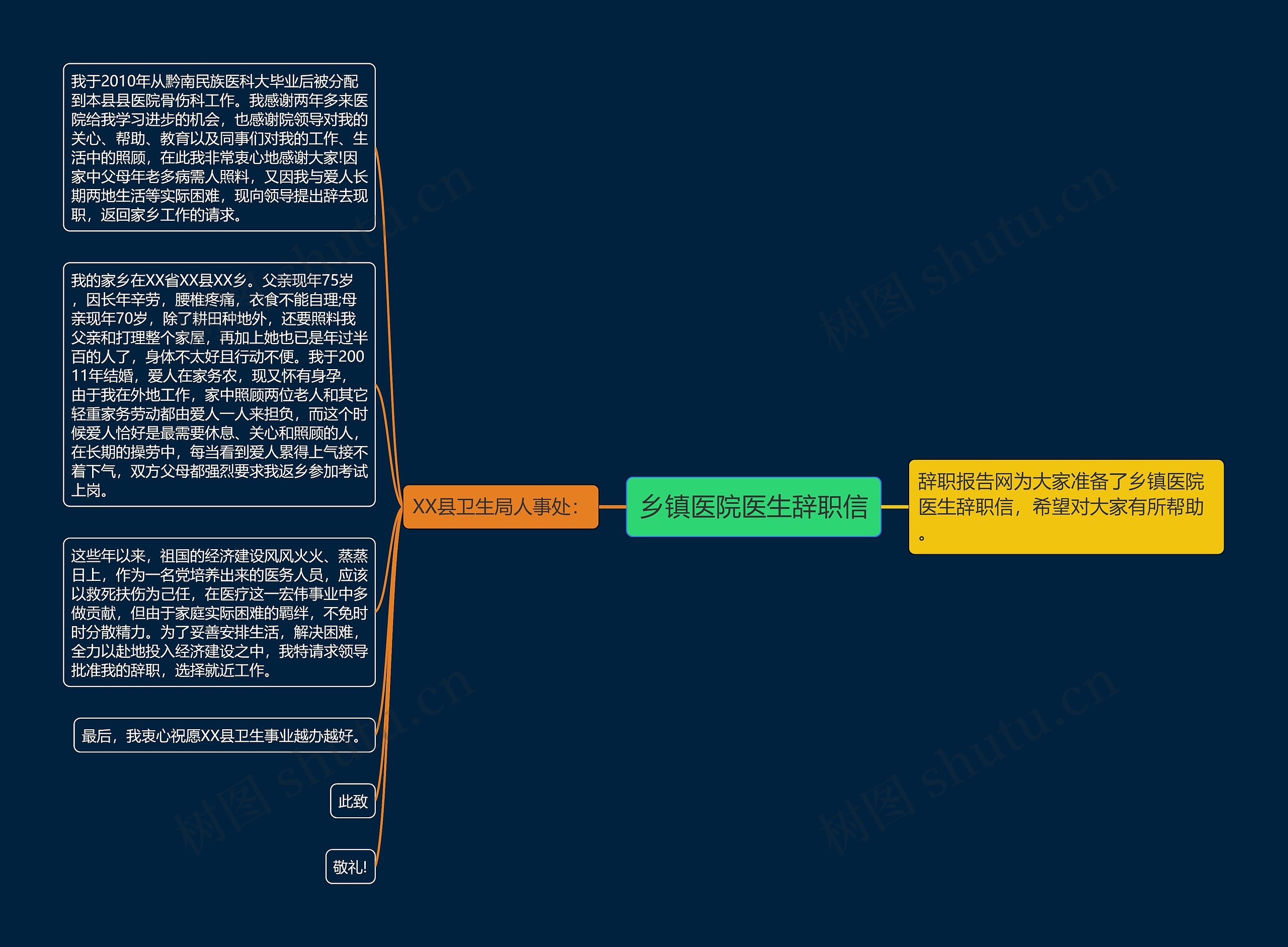 乡镇医院医生辞职信