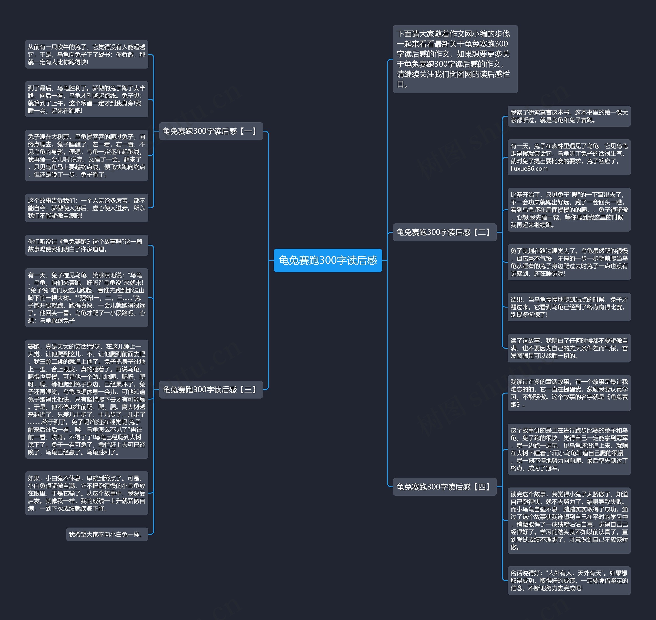 龟兔赛跑300字读后感思维导图