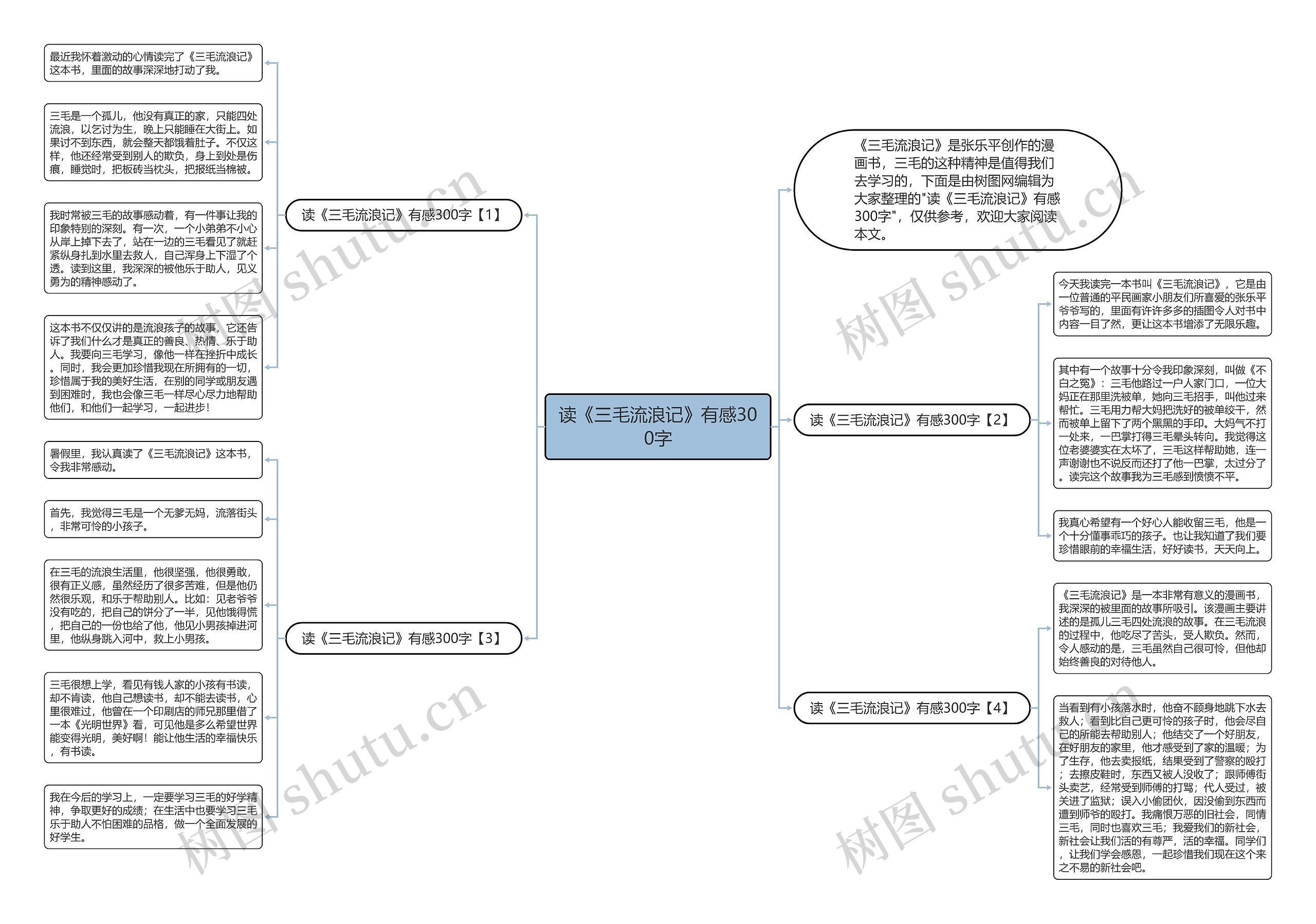 读《三毛流浪记》有感300字思维导图