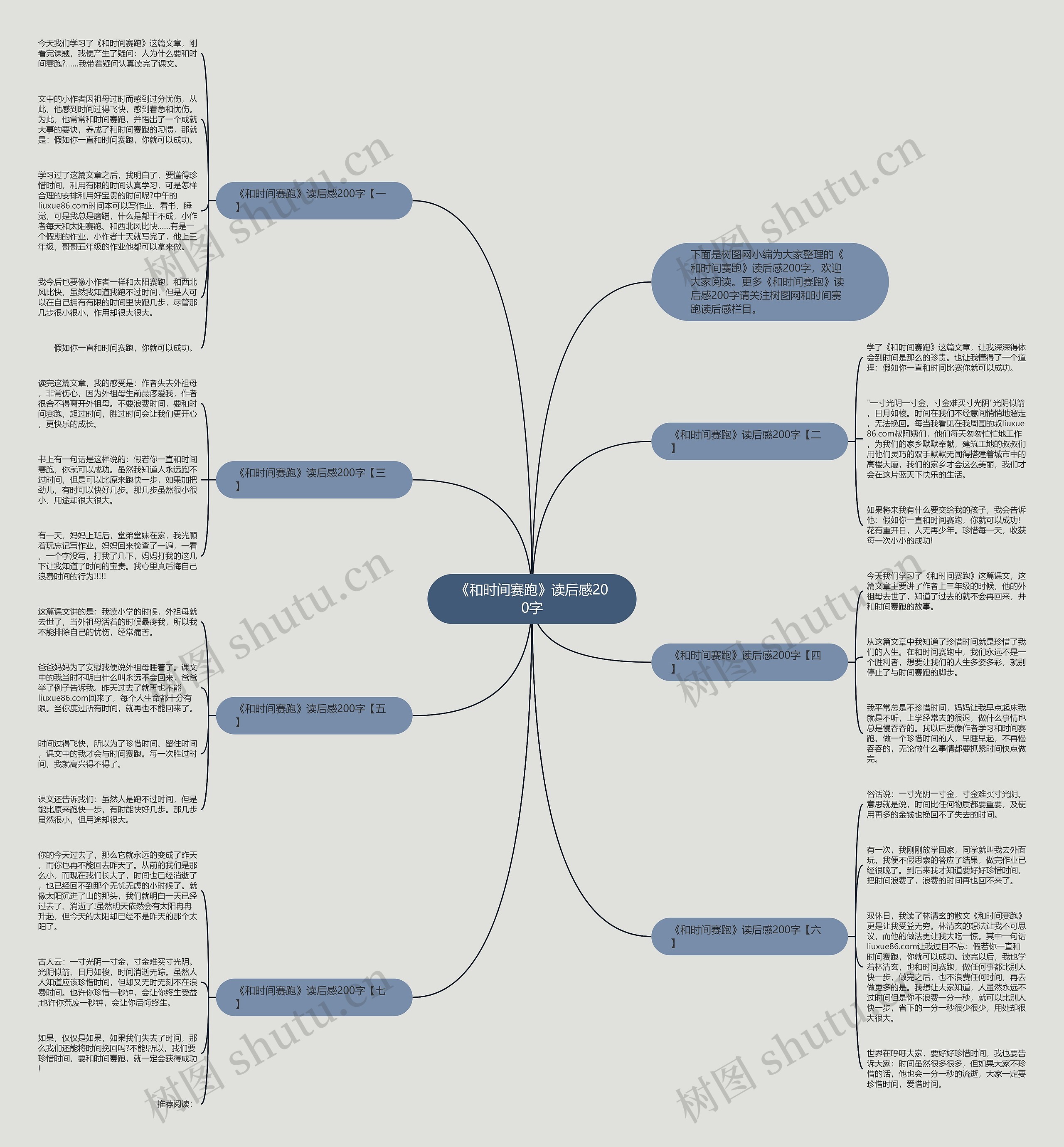 《和时间赛跑》读后感200字思维导图
