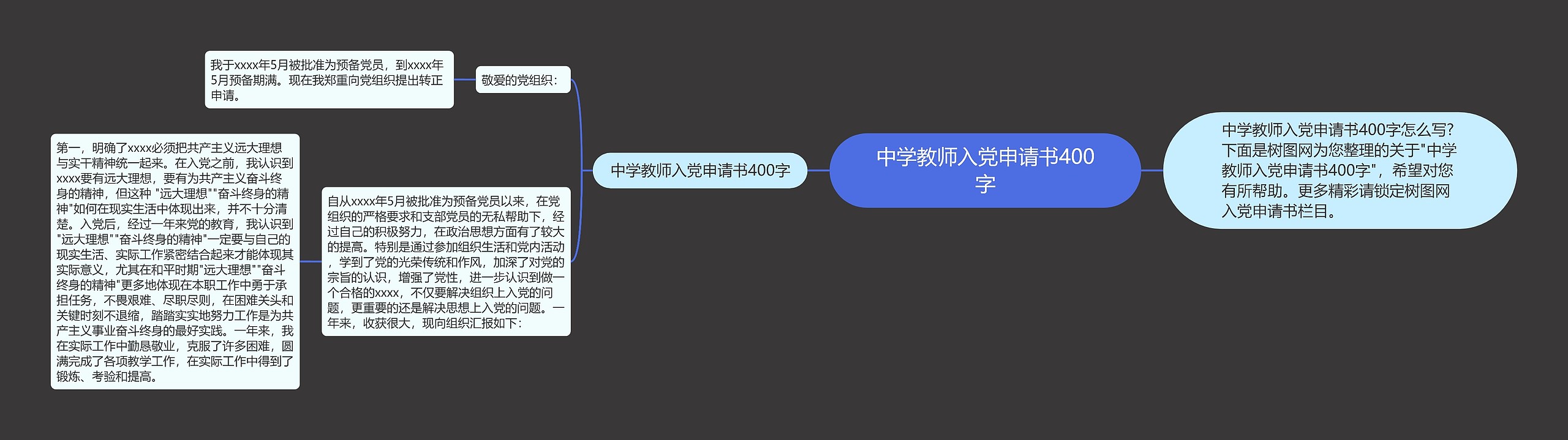 中学教师入党申请书400字