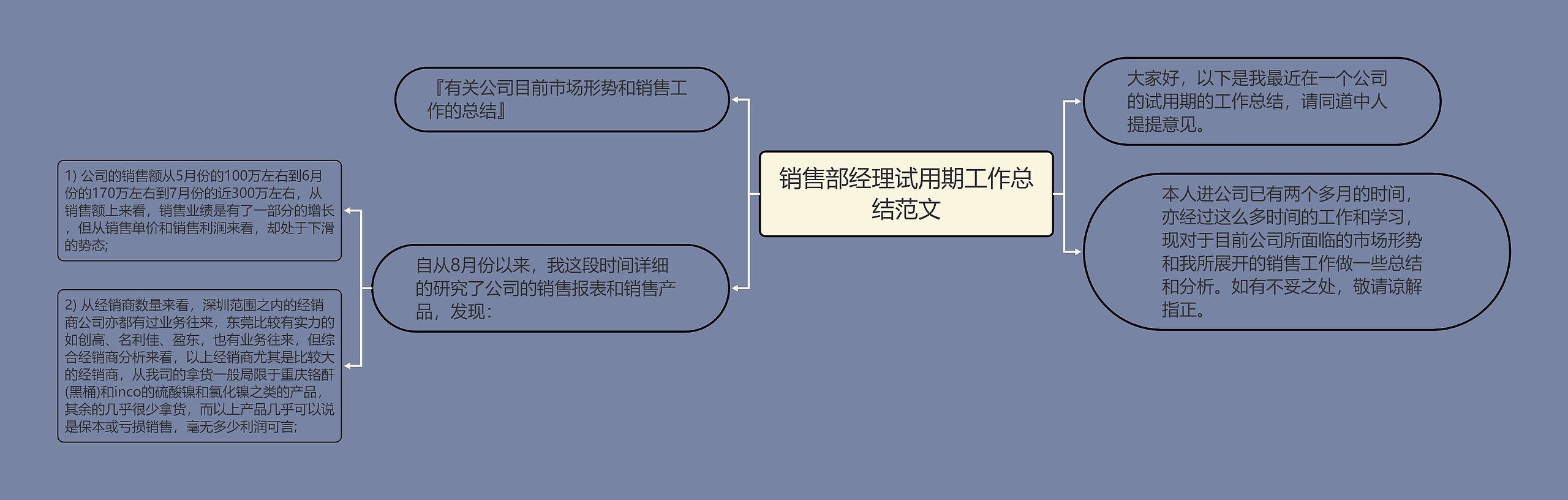 销售部经理试用期工作总结范文