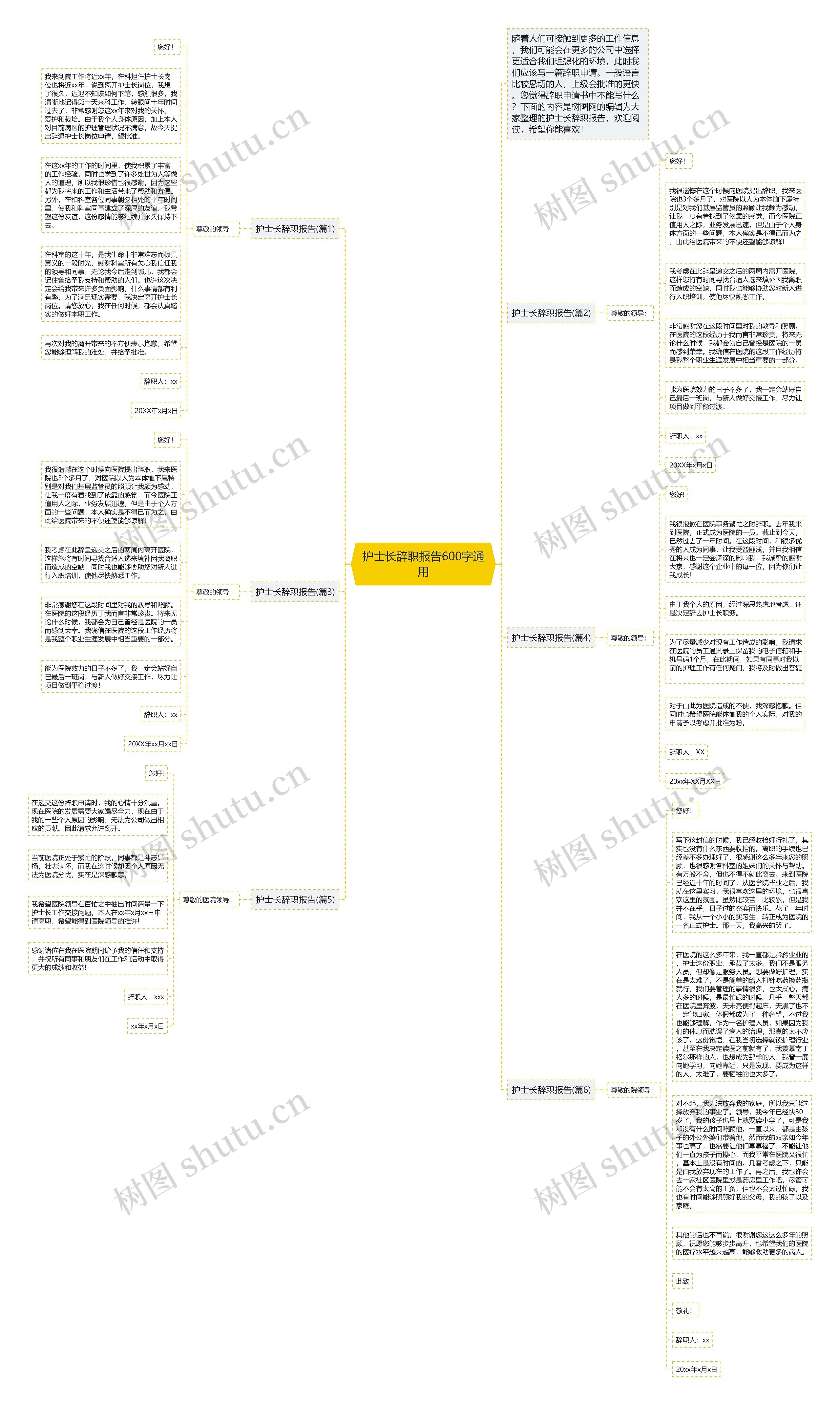 护士长辞职报告600字通用