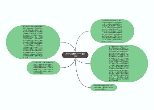 2020公司财务下半年工作计划