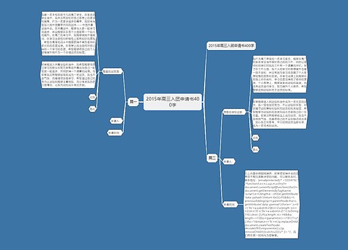 2015年高三入团申请书400字