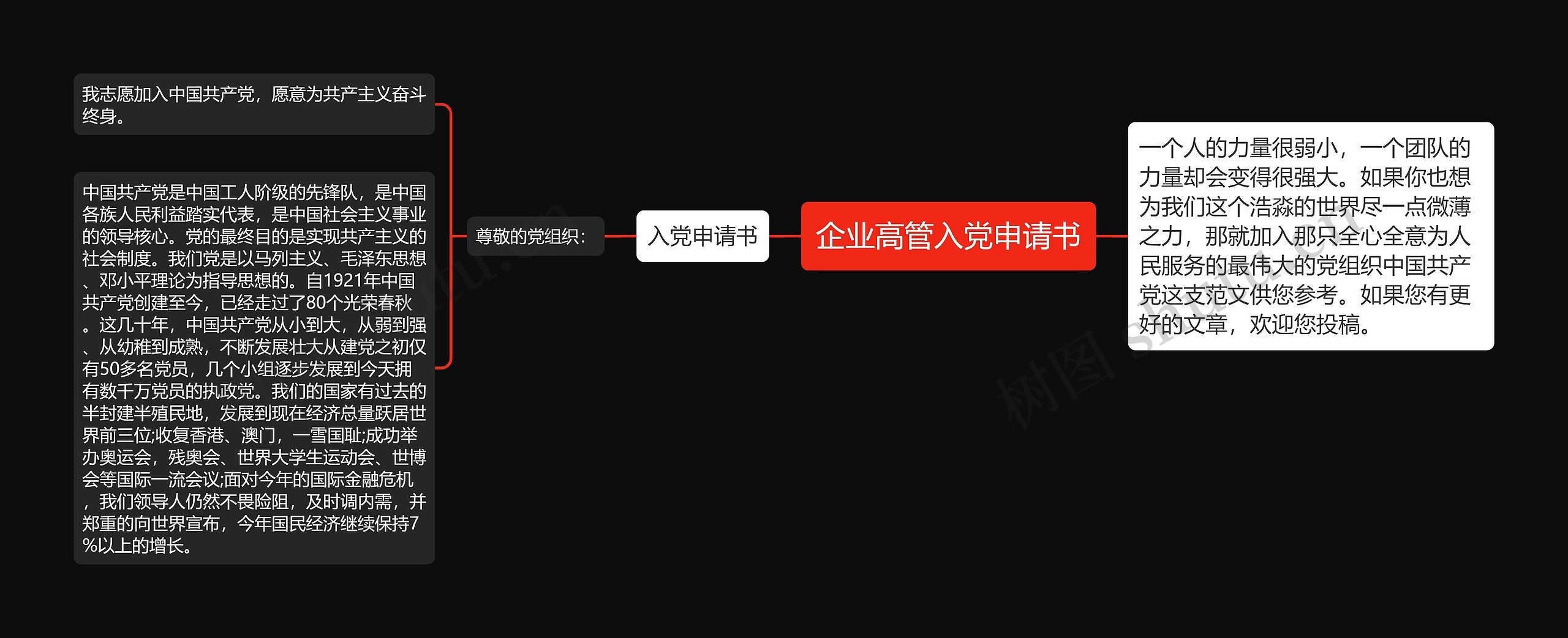 企业高管入党申请书