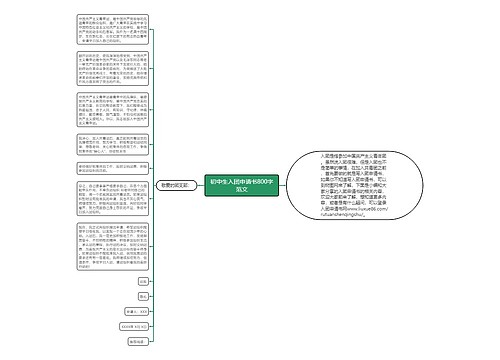 初中生入团申请书800字范文