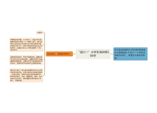 “迎六一”小学生演讲稿500字