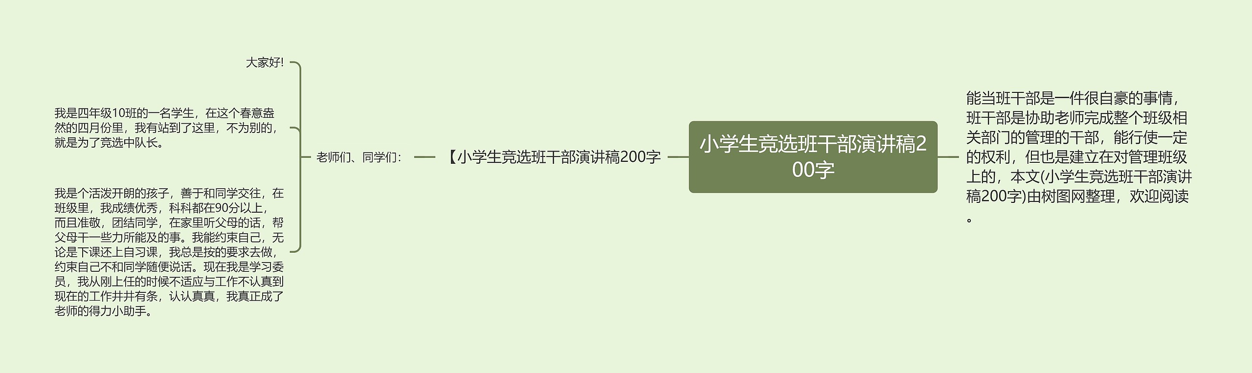 小学生竞选班干部演讲稿200字