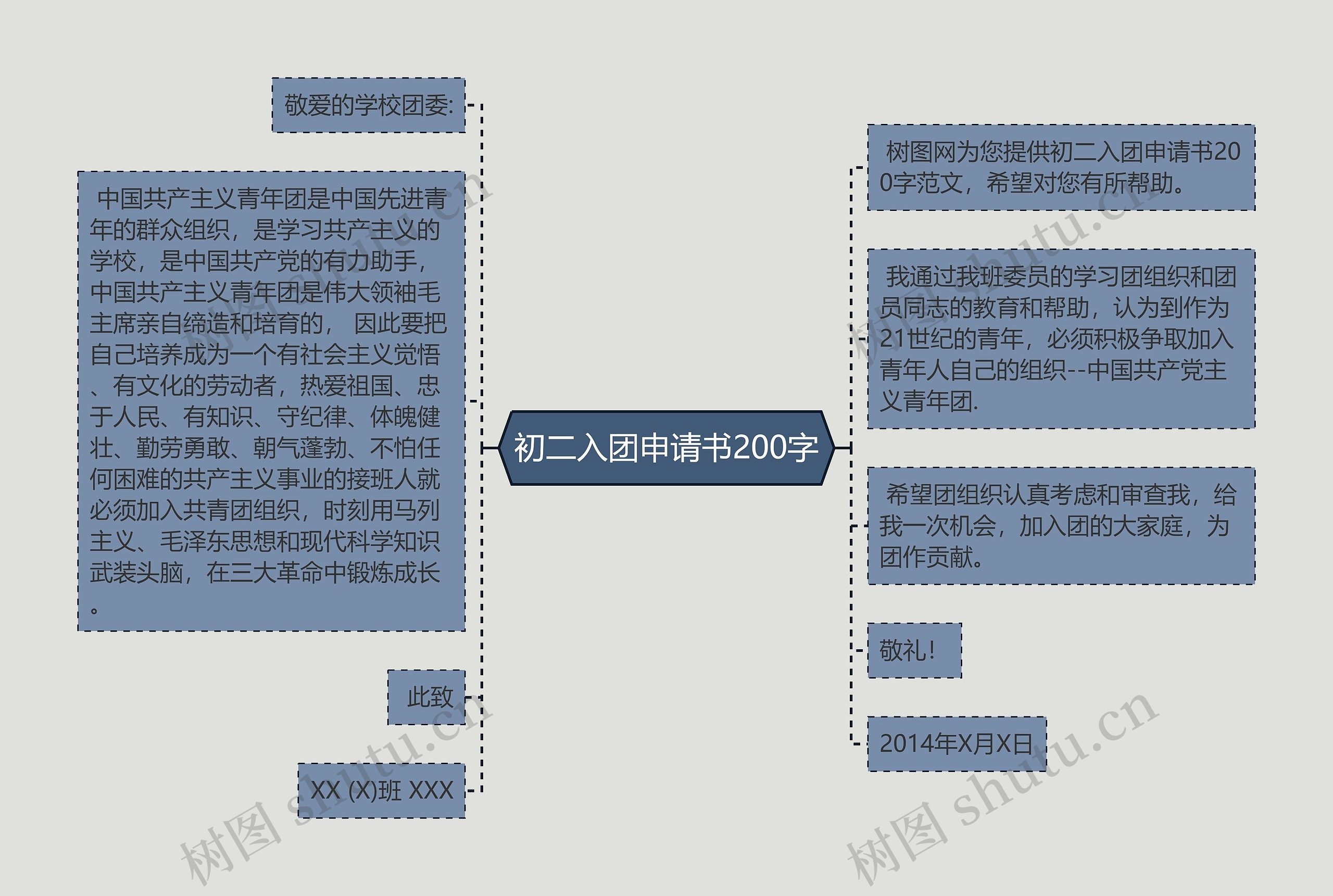 初二入团申请书200字