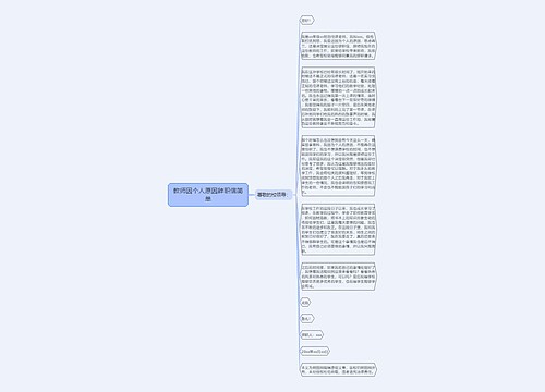 教师因个人原因辞职信简单