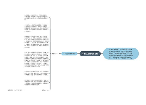 本科生保研推荐信