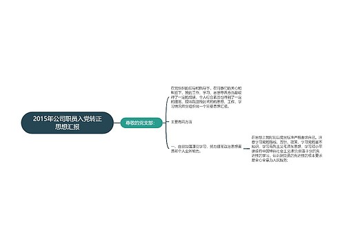 2015年公司职员入党转正思想汇报