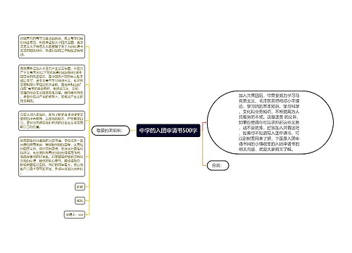 中学的入团申请书500字