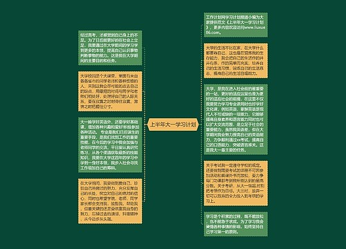 上半年大一学习计划