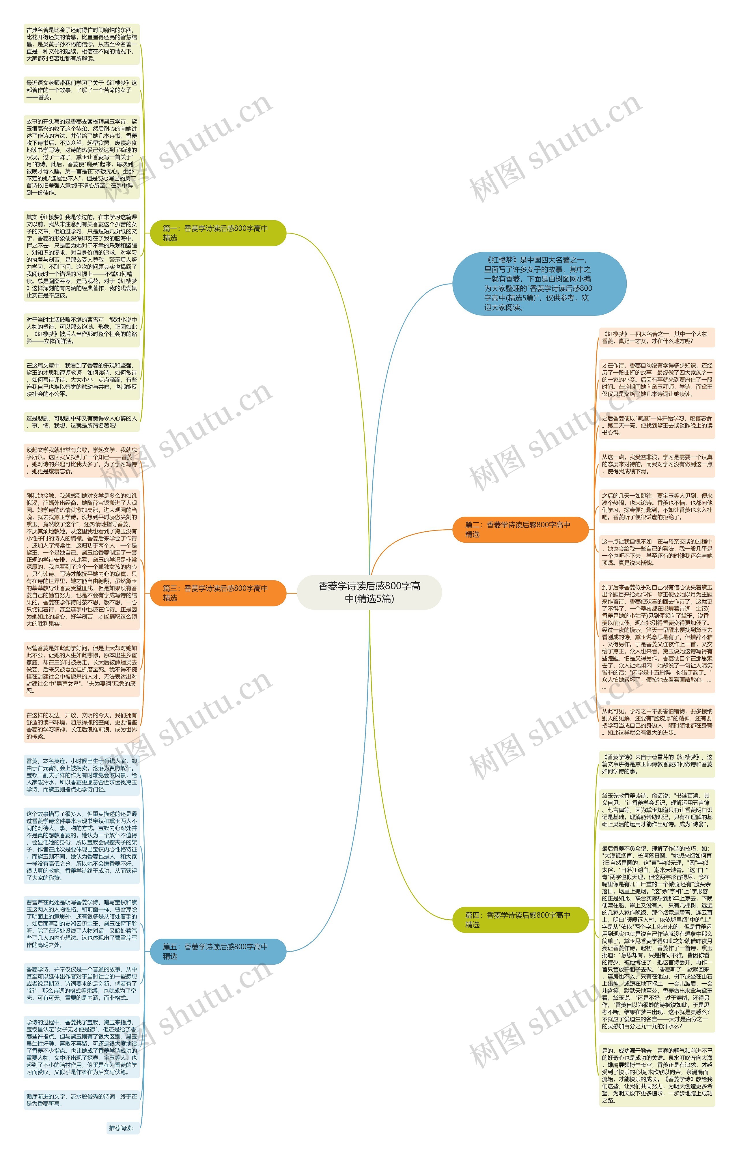香菱学诗读后感800字高中(精选5篇)思维导图